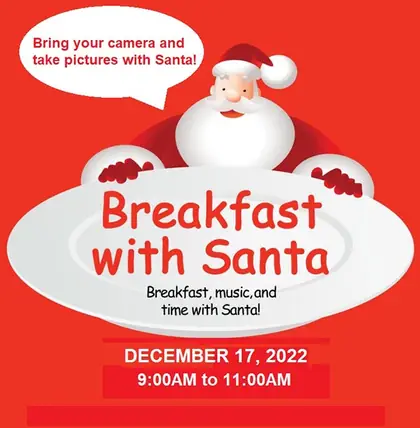 Flyer: Breakfast with Santa at the office